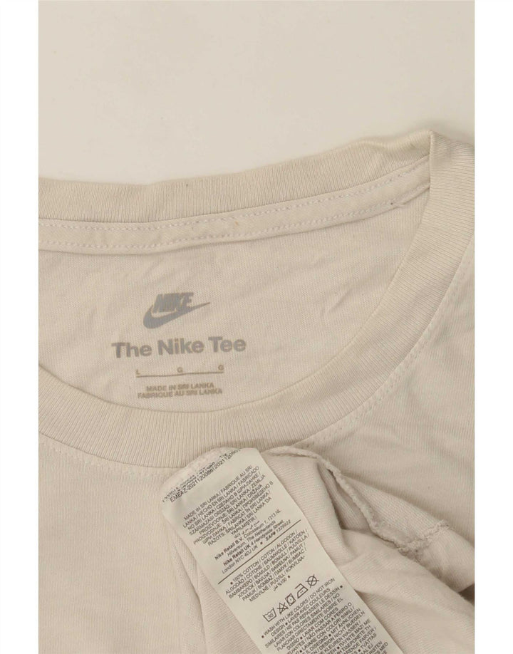 Nike T-shirt top til mænd, stor beige bomuld