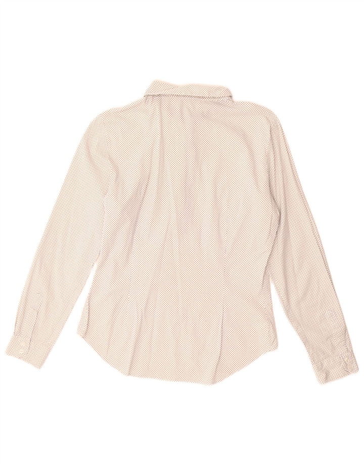 Zara Dame Pullover Shirt UK 14 Large White Spotted