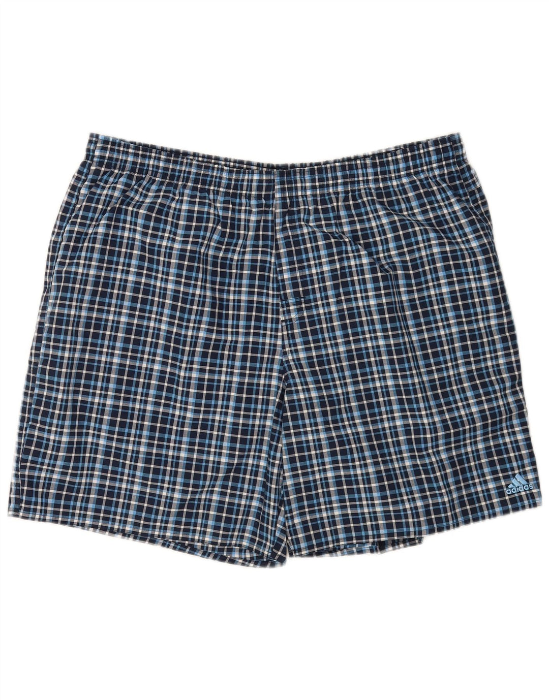 Adidas Badeshorts til mænd XL blå ternet polyester