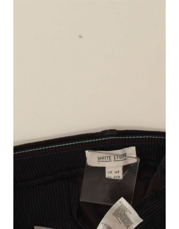 White Stuff Womens tilspidsede velour Casual Bukser UK 16 Large W36 L27 Black