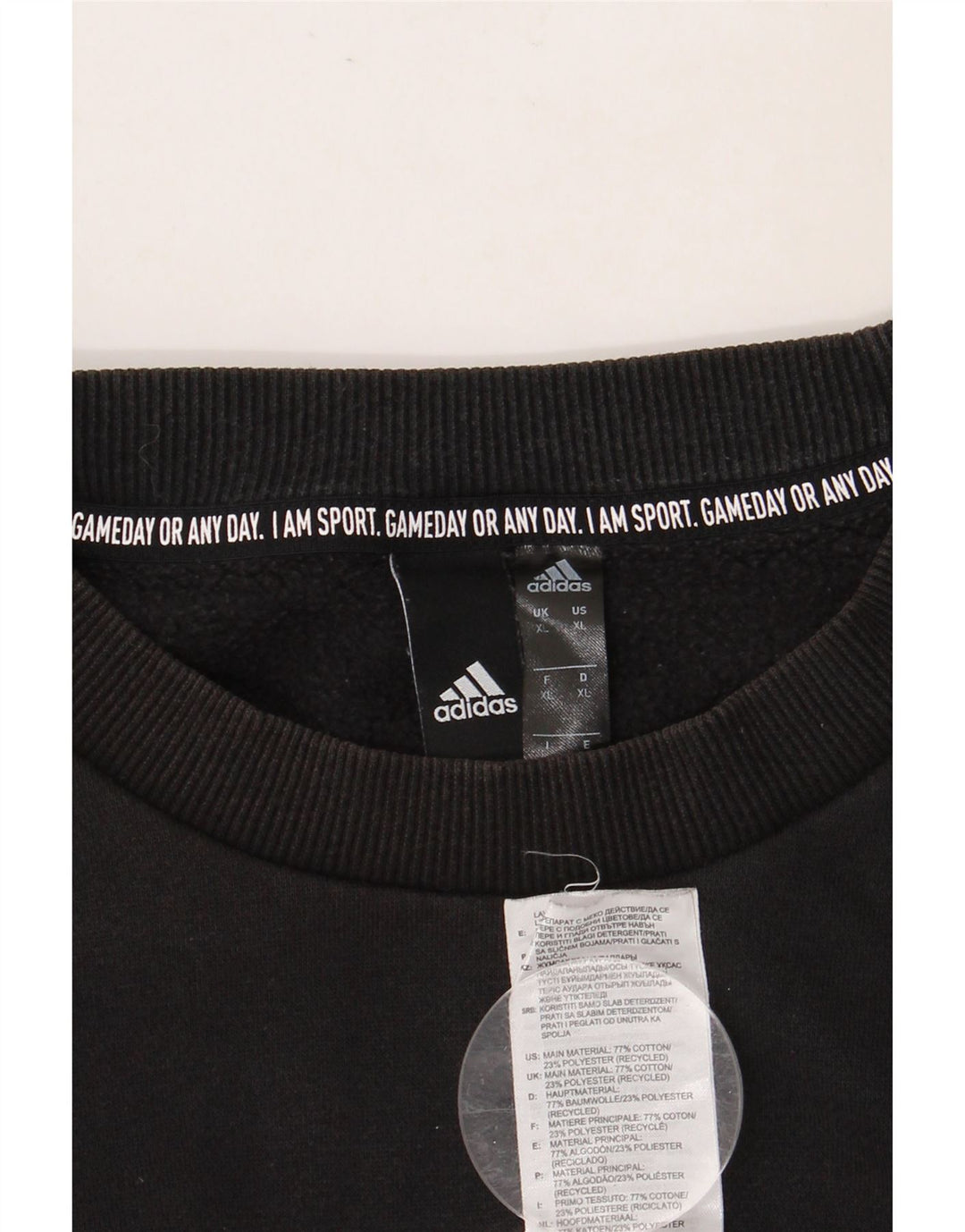 ADIDAS grafisk sweatshirt til mænd XL sort bomuld