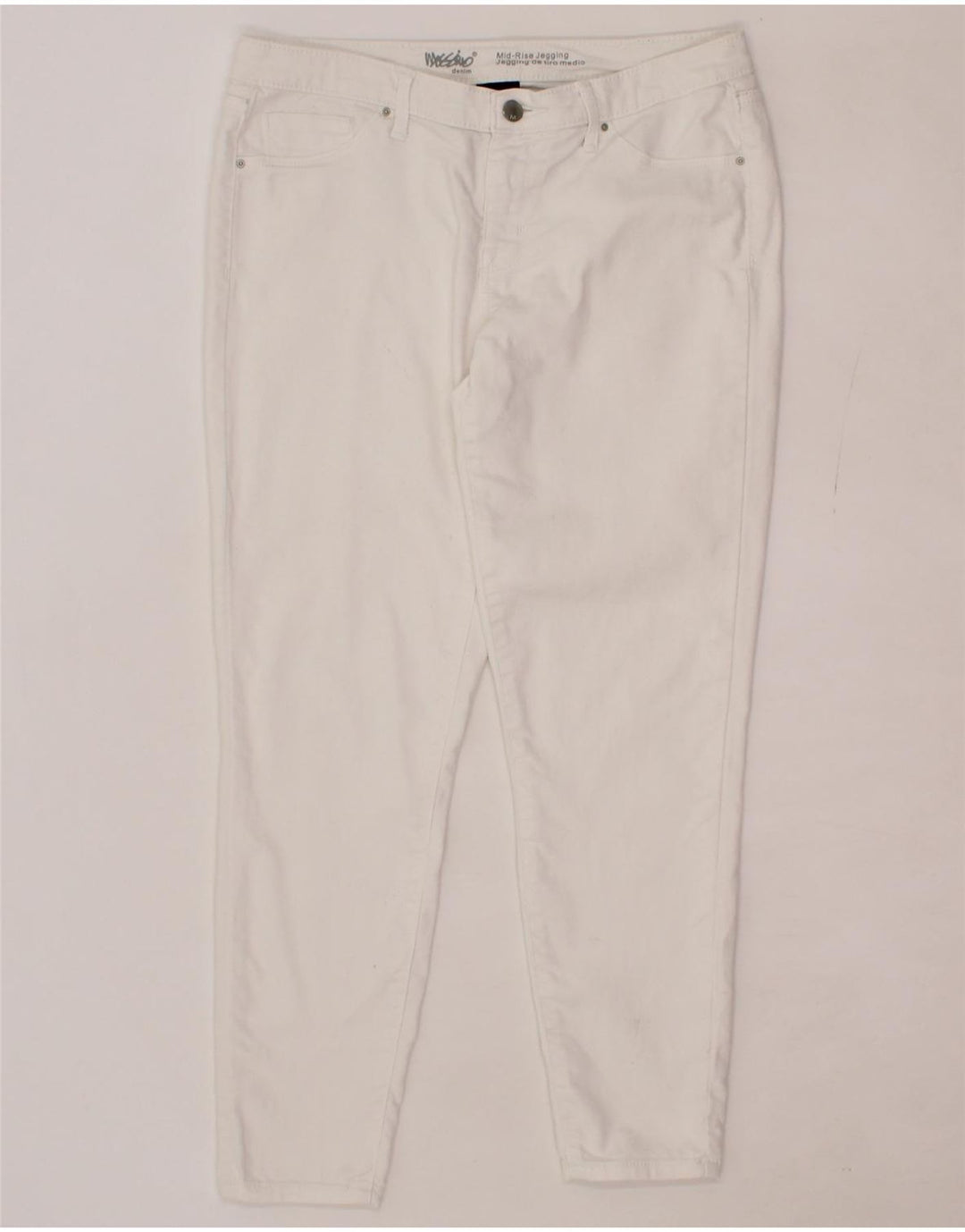 MOSSIMO Womens Mid Rise Jegging Jeans US 10 Large W30 L27 White Cotton Vintage Mossimo and Second-Hand Mossimo from Messina Hembry 