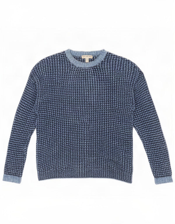 Billabong Dame Crew Neck Jumper Sweater UK 8 Small Navy Blue Flecked