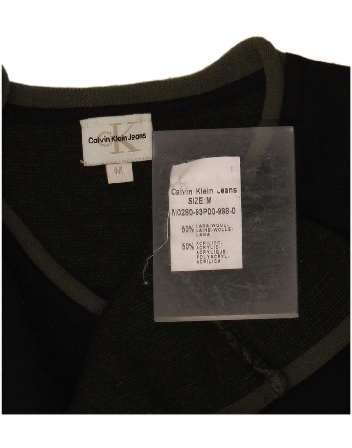 CALVIN KLEIN JEANS Herre V-hals sweater Medium Sort Uld