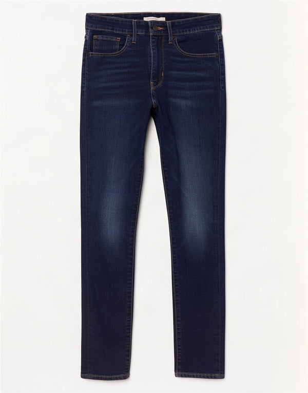 Levi's Dame 721 Skinny Jeans med høj talje W27 L28 Marineblå bomuld