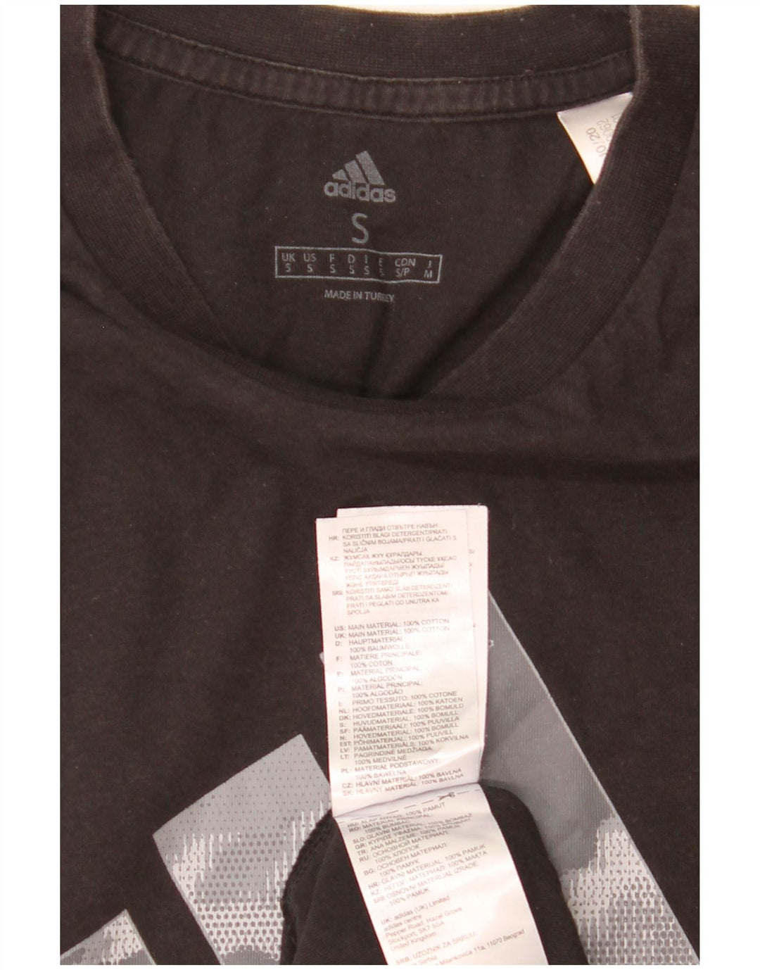 Adidas Herre grafisk T-shirt top lille sort bomuld