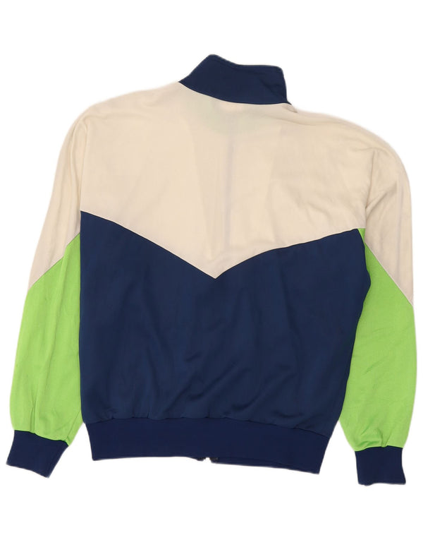 Vintage Herre Loose Fit træningsdragt Topjakke Medium Navy Blue Colourblock