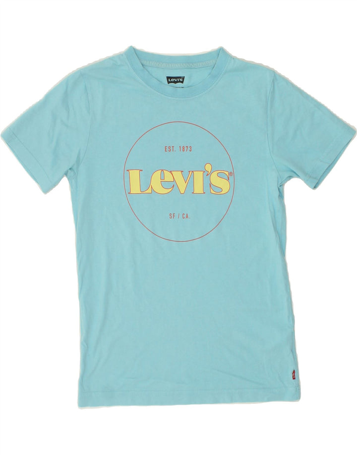 LEVI'S Boys Graphic T-Shirt Top 13-14 Years Blue Cotton Vintage Levi's and Second-Hand Levi's from Messina Hembry 