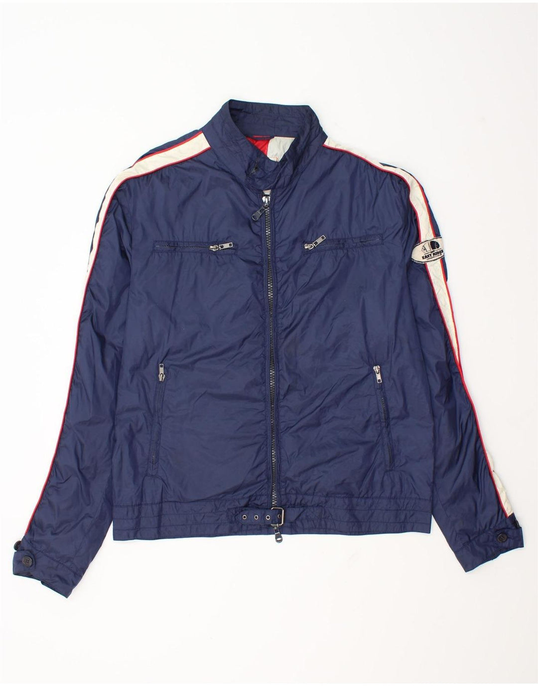 Americanino Herre Bomber Jacket UK 42 XL Navy Blue Colourblock Polyamid