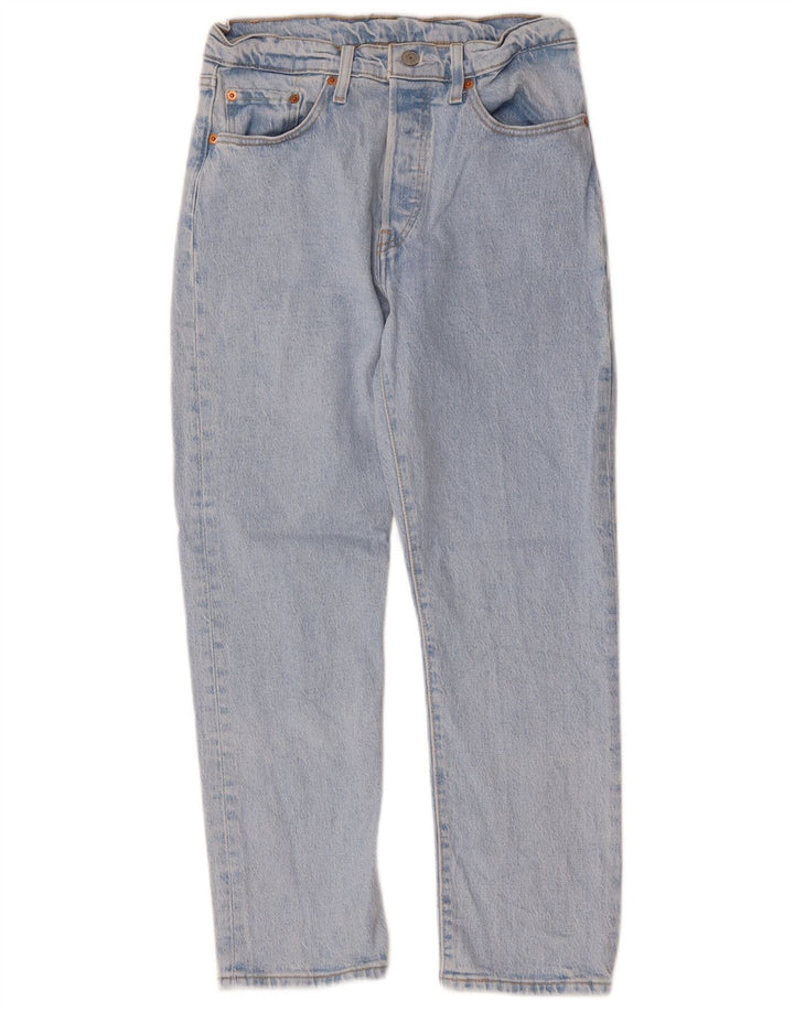 LEVI'S Dame 501 Straight Jeans W28 L26 Blå Bomuld