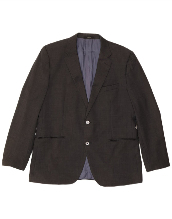Massimo Dutti Herre 2-knaps blazerjakke US 46 XL Grå Acetat Classic
