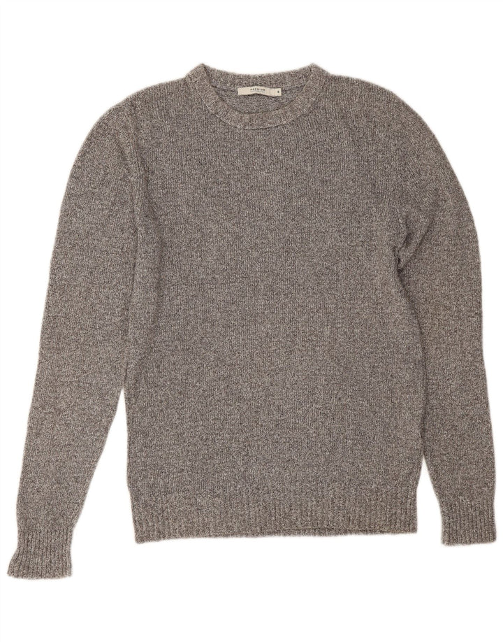 Jack & Jones herre sweater med rund hals, lille grå bomuld