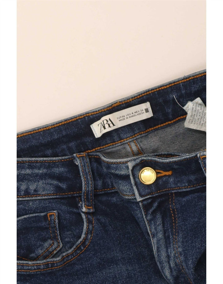 Zara Dame Bootcut Jeans EU 36 XS W26 L26 Blå