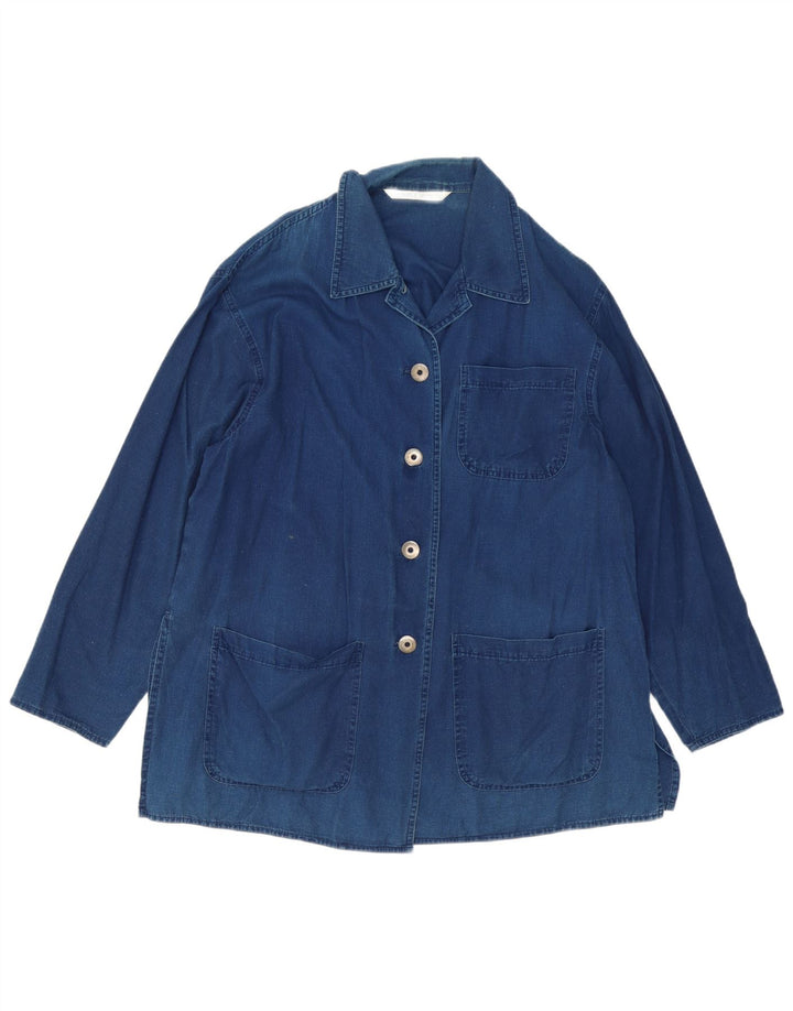 Marks & Spencer Dame denimjakke UK 14 Medium Blue Cotton