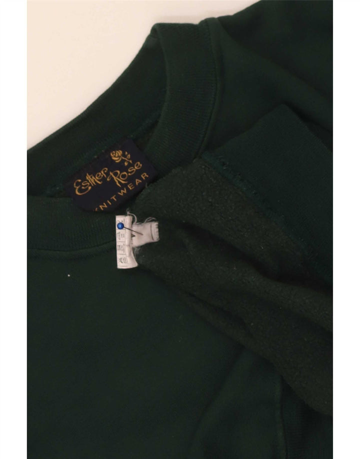Esther Rose Dame Grafisk Sweatshirt Jumper UK 12 Medium Grøn Akryl