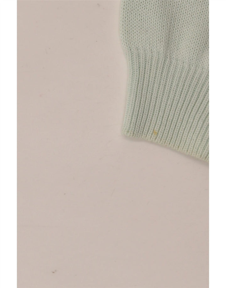 VINTAGE Herretrøjetrøje Stor Blå Colourblock Bomuld