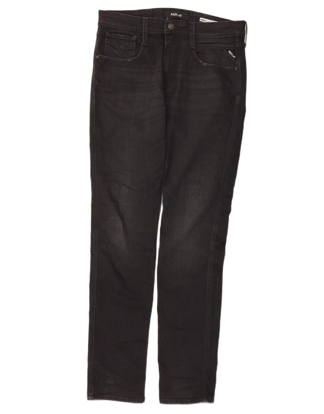 Replay Dame Anbass Slim Jeans W31 L32 Sort Bomuld