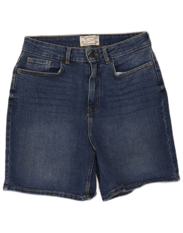 Fat Face Dame Darley Denim Shorts UK 12 Medium W28 Blå Bomuld