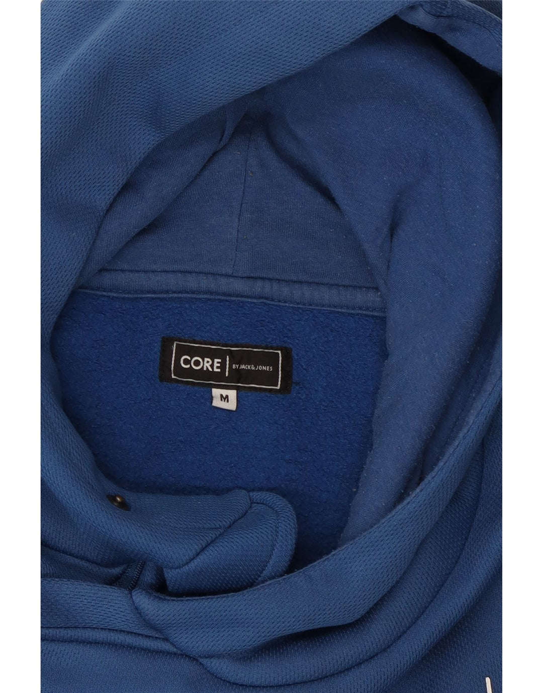 Jack & Jones Herre Core Graphic Hoodie Jumper Medium Blue Polyester