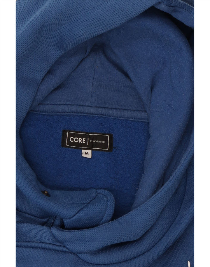 Jack & Jones Herre Core Graphic Hoodie Jumper Medium Blue Polyester