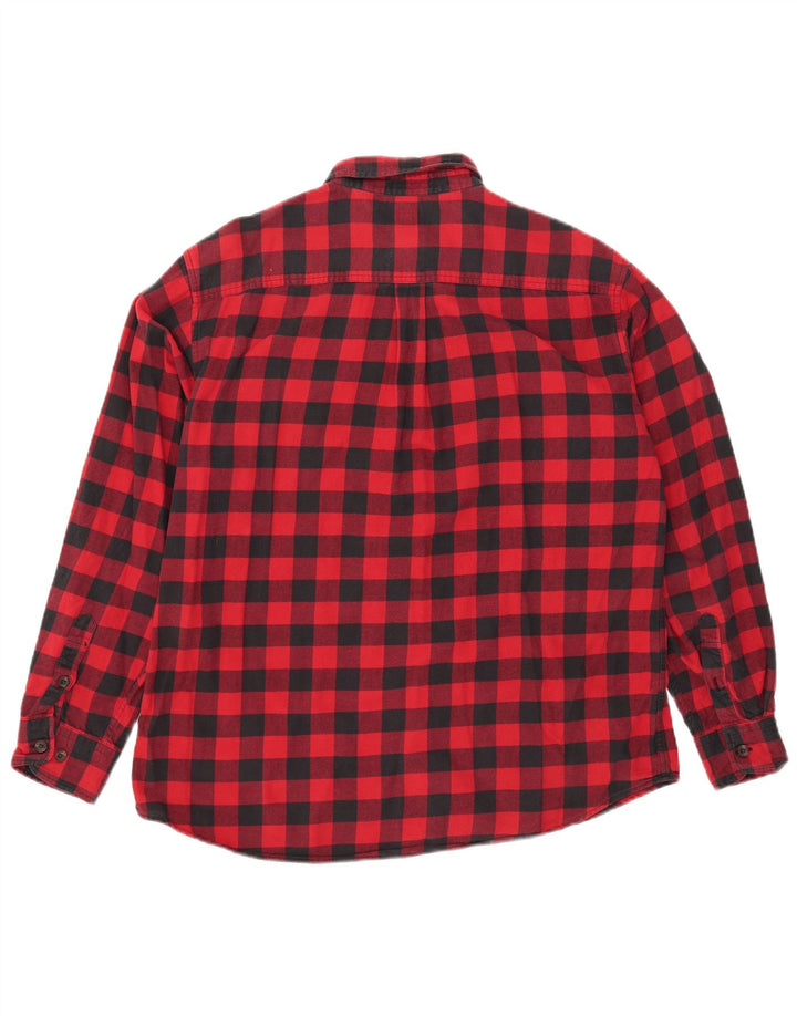 Dickies Herre Relaxed Fit Flanell Shirt Large Red Check
