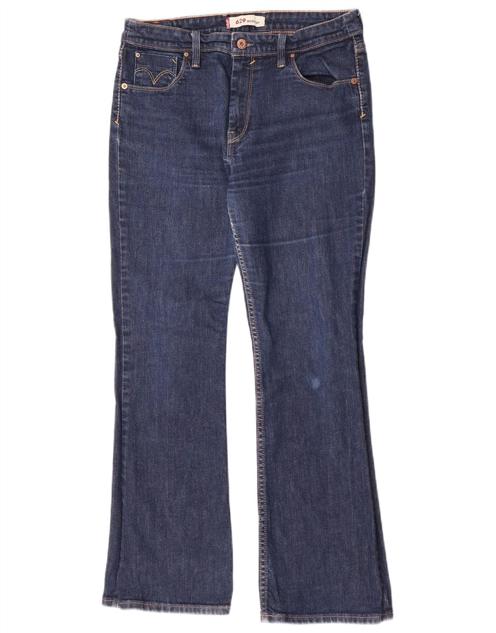 Levi's Dame 629 Bootcut Jeans W32 L30 Marineblå Bomuld