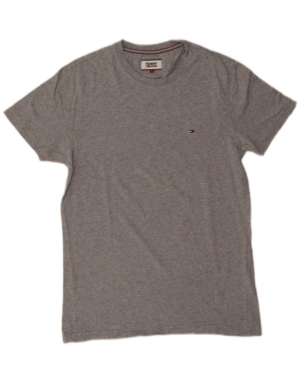 Tommy Hilfiger Herre T-Shirt Top Lille Grå Bomuld