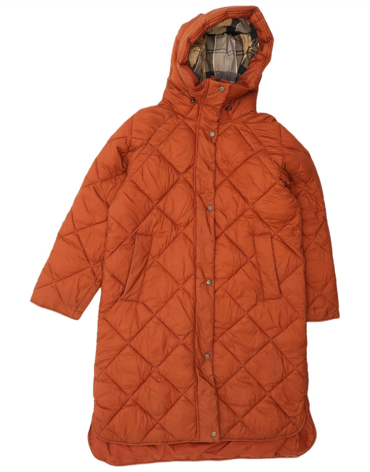 Barbour Dame Hætte Oversized Polstret Frakke UK 8 Lille brun polyamid