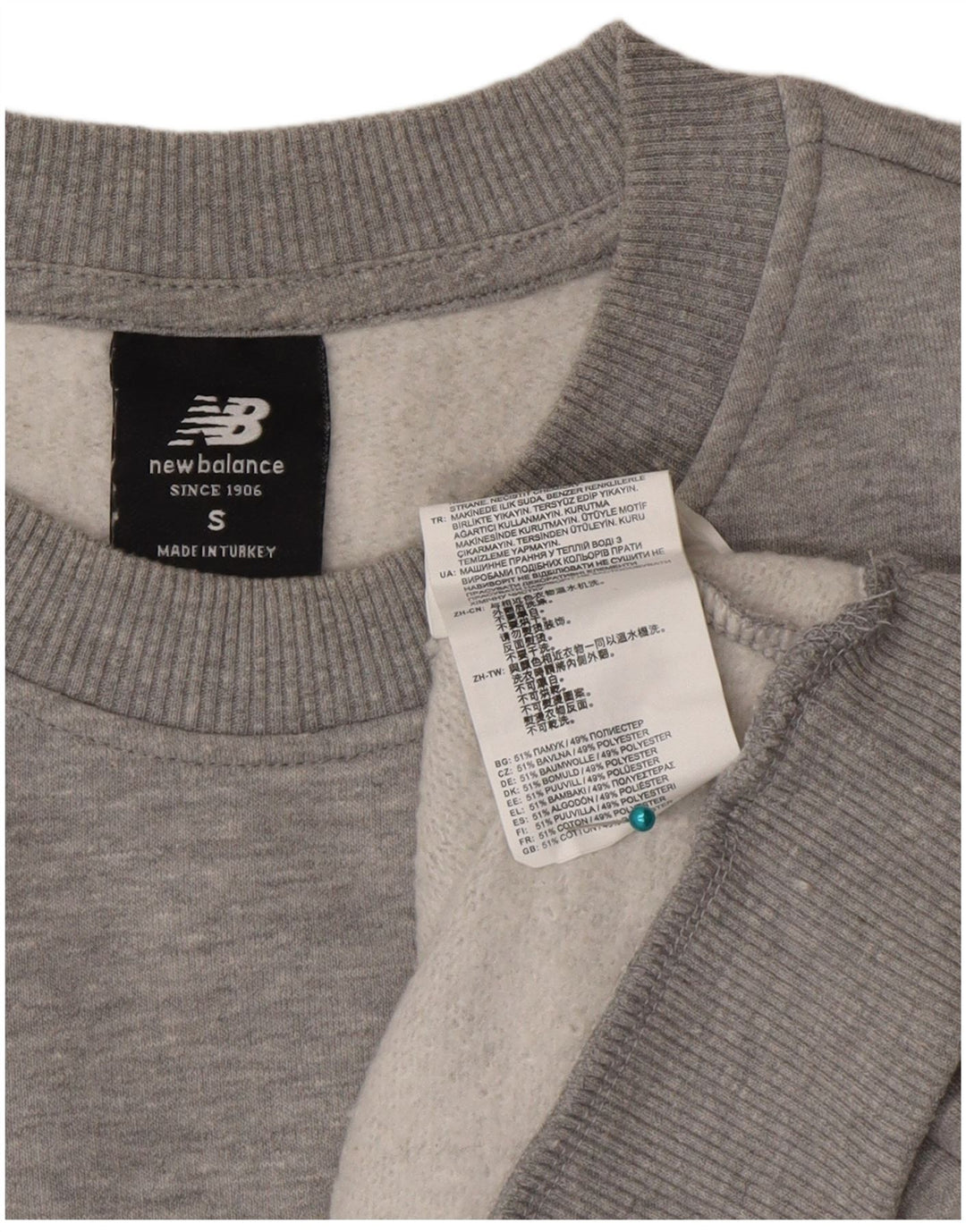 New Balance Herre Grafisk Sweatshirt Jumper lille grå bomuld
