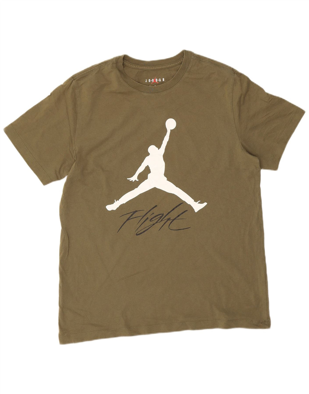 Jordan Herre grafisk T-shirt Top Stor Khaki Bomuld