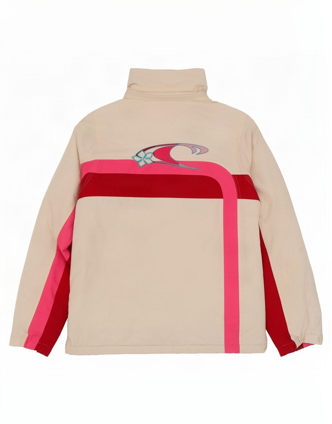 O'Neill Dame Windbreaker Jacket UK 10 Small White Colourblock Polyester