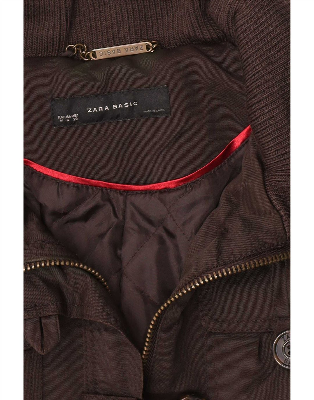 Zara Dame Overfrakke UK 12 Medium Brun