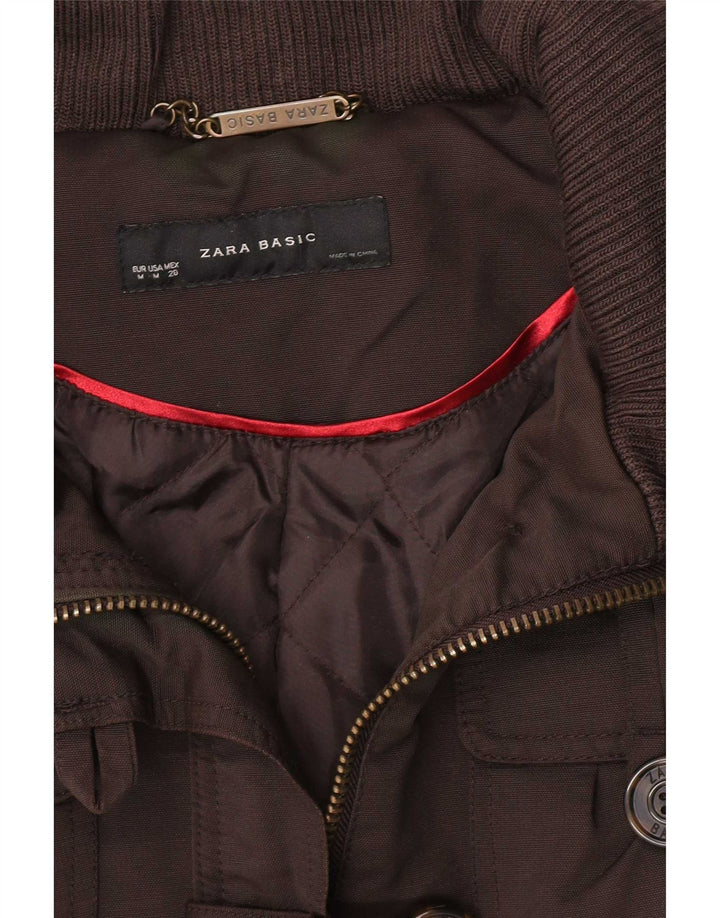 Zara Dame Overfrakke UK 12 Medium Brun