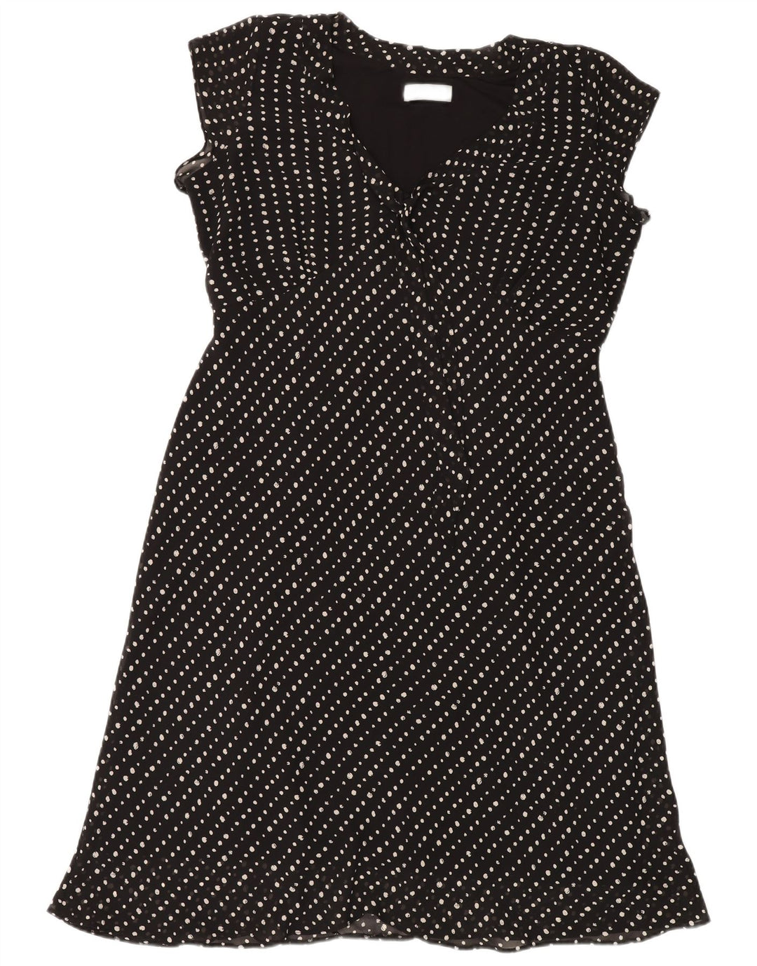Wallis Dame A-Line Kjole UK 20 2XL Sort Plettet Polyester