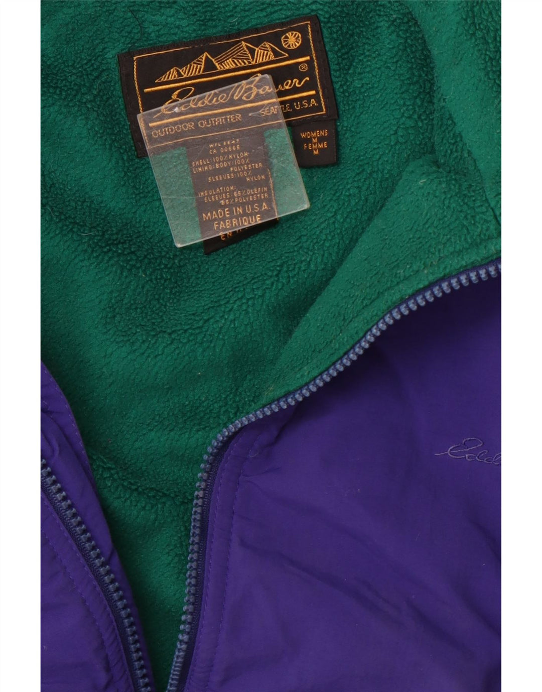 EDDIE BAUER Bomberjakke til kvinder UK 14 Medium Lilla Nylon
