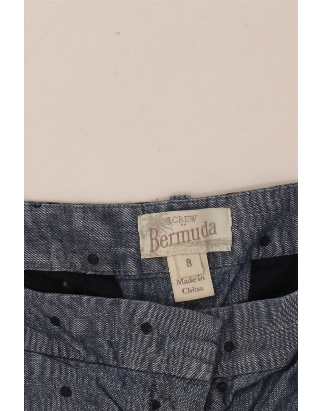 J. CREW Bermuda-shorts til kvinder US 8 Medium W32 Marineblå Plettet