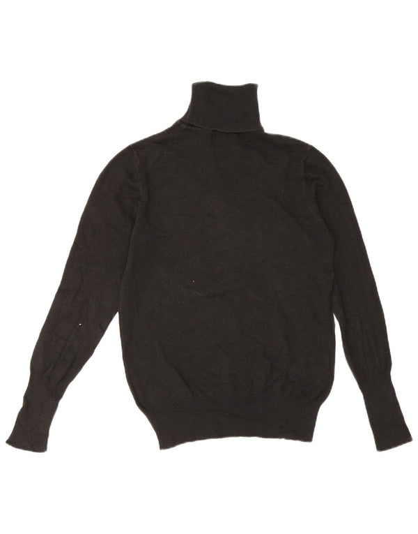 Zara Dame Rullehals Sweater UK 14 Stor Sort