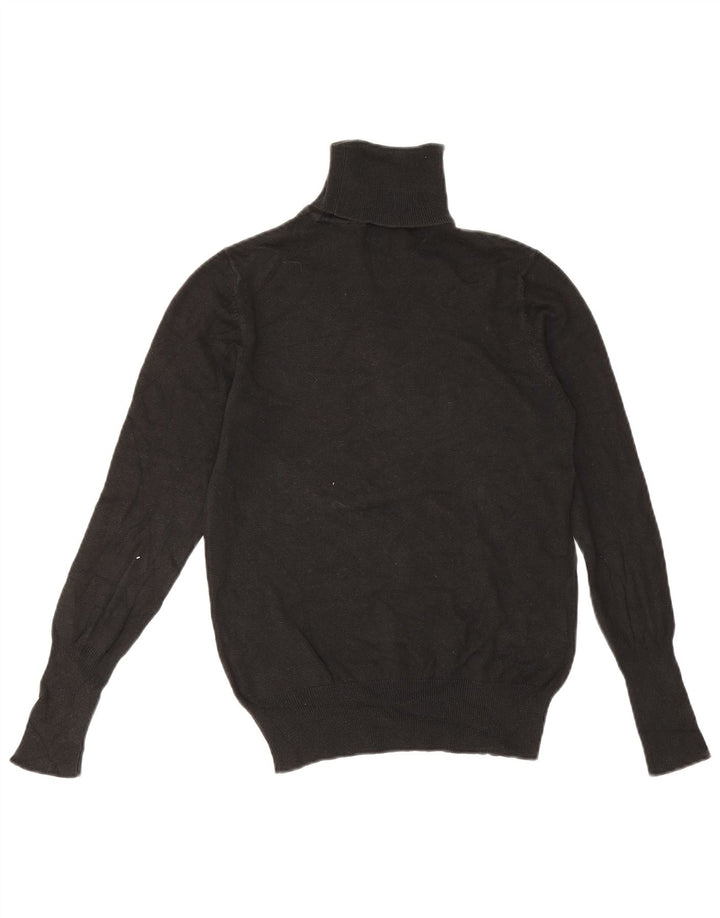Zara Dame Rullehals Sweater UK 14 Stor Sort