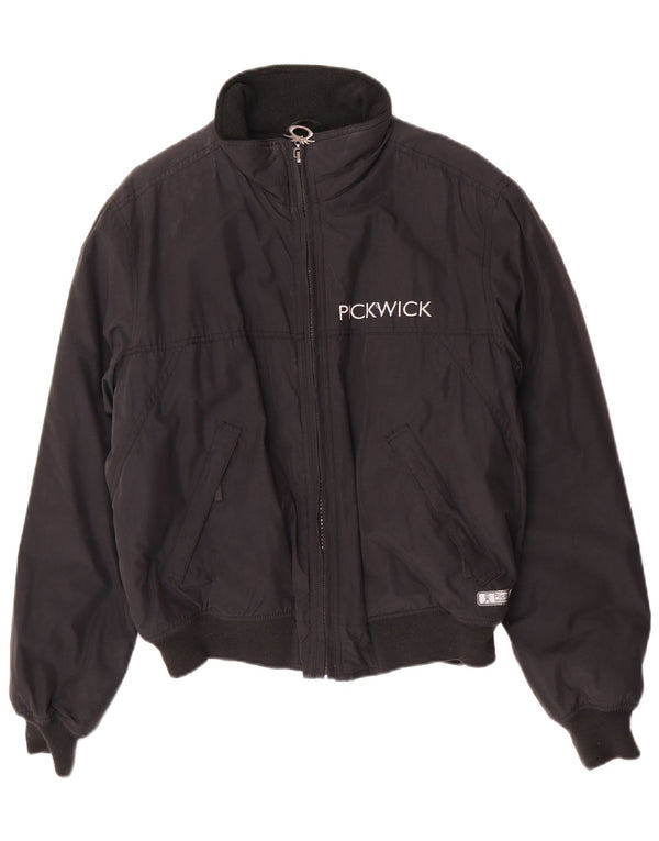 Pickwick Herre Polstret Bomber Jacket UK 38 Medium Sort Bomuld