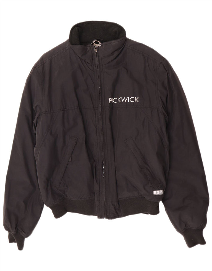 Pickwick Herre Polstret Bomber Jacket UK 38 Medium Sort Bomuld