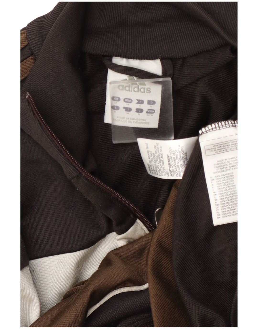 Adidas Træningsdragt til mænd Topjakke Medium Brun Colourblock Polyester