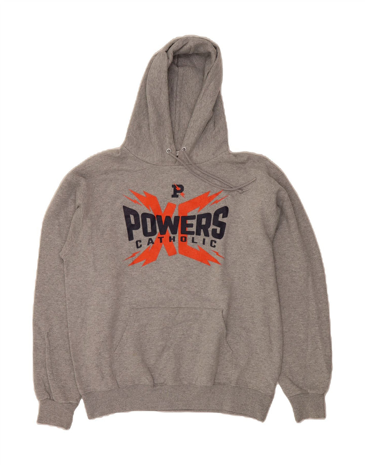 CHAMPION Mens Graphic Hoodie Jumper Large Grey Cotton Vintage Champion and Second-Hand Champion from Messina Hembry 