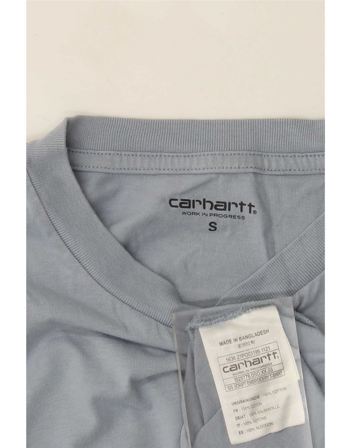 Carhartt Herre T-Shirt Top Lille Blå Bomuld