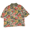 Vintage herre poloskjorte stor flerfarvet blomster
