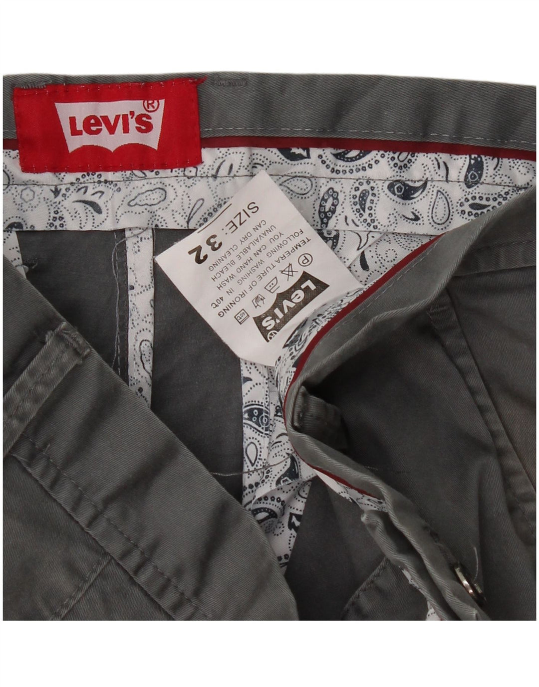 Levi's Slim Chino-bukser til mænd W32 L30 Grå
