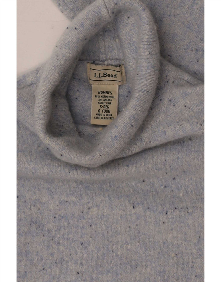 L.L.Bean Dame Rullehals sweater UK 8 Small Grey Flecked