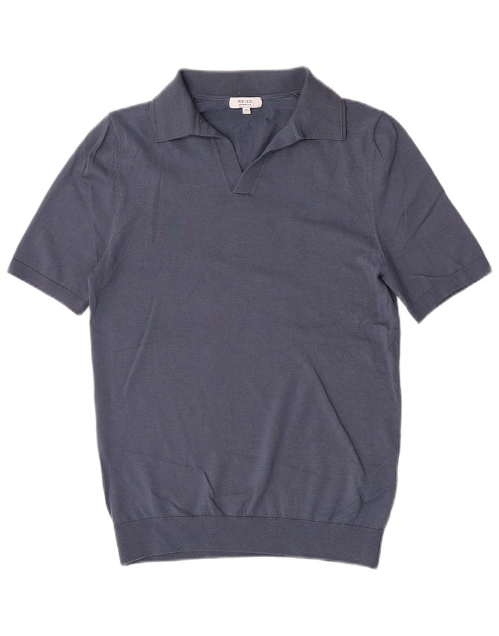Reiss herre polo shirt lille blå uld
