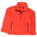 J. CREW Fleecetrøje med lynlås til kvinder UK 14 Medium Orange Polyester