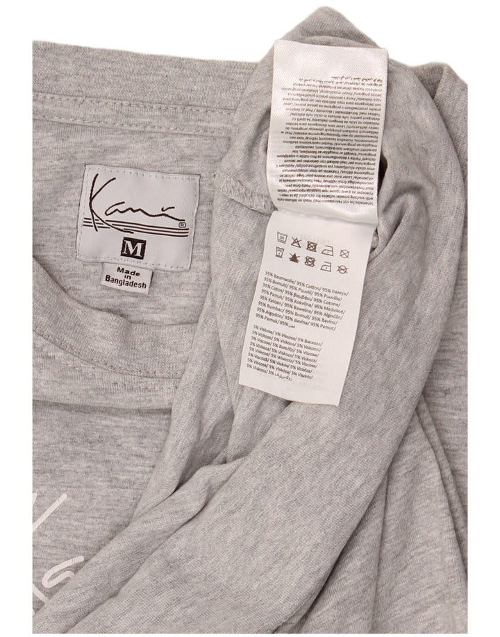 Karl Kani Herre T-shirt Top Medium Grey Flecked Bomuld