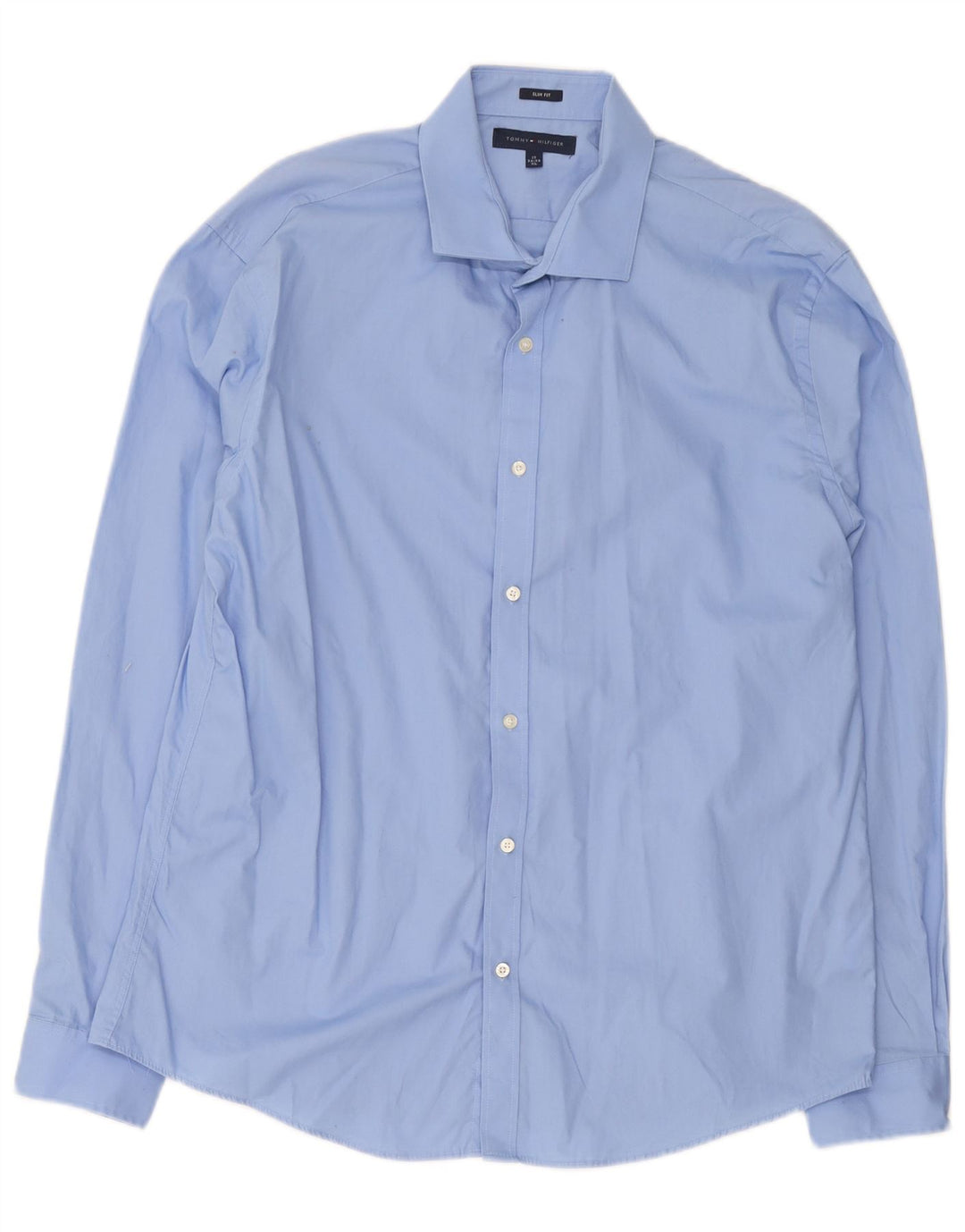 Tommy Hilfiger Herre Slim Fit Skjorte Størrelse 17 XL Blå